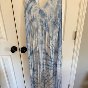 Raviya Light Blue Tie-Dye Dress
